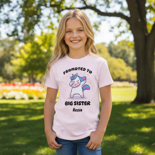 Unicorn DAB gepromoveerd naar Big Sister Custom Na T-shirt