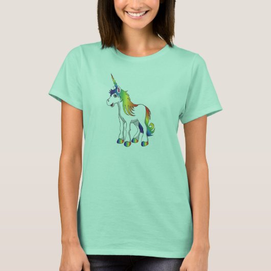 Unicorn Dames T Shirt (Voorkant)