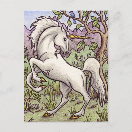 Unicorn Dancing briefkaart (Voorkant)