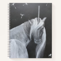 Unicorn & Dandelion spiral notebook