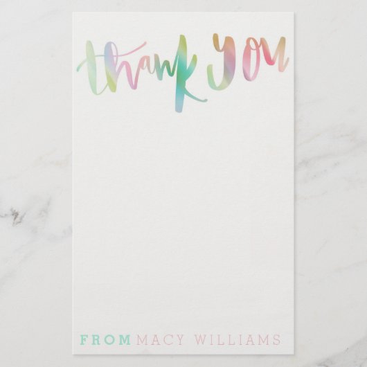 UNICORN DANK JE STATIONERY BRIEFPAPIER (Voorkant)