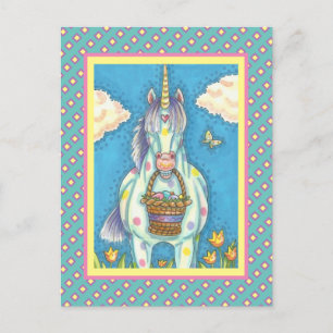 UNICORN DE PANIER DE PÂQUES, CARTE POSTALE DE CHEV