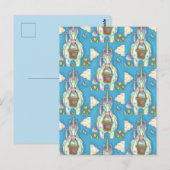 UNICORN DE PANIER DE PÂQUES, CARTE POSTALE DE CHEV (Devant / Derrière)