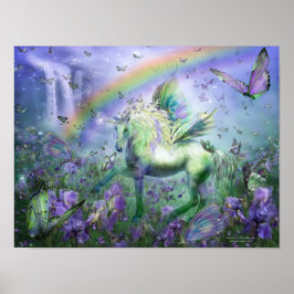 Unicorn der Butterflies Art Mural/Print Poster