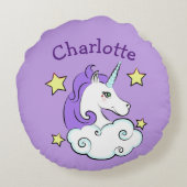 Unicorn Design Coussin rond (Dos)