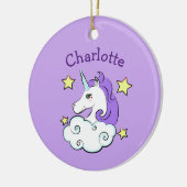 Unicorn Design Keramisch Ornament (Links)