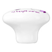 Unicorn Design Personalised Keramische Knop (Zijkant)