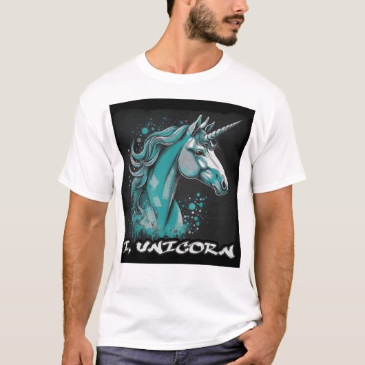 Unicorn Design T-Shirt For Men (Voorkant)