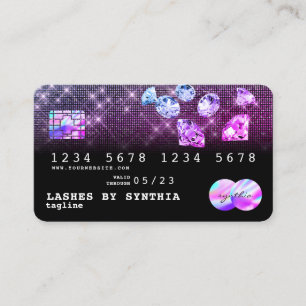 Unicorn Diamonds Glitter-creditcard - modern Visitekaartje