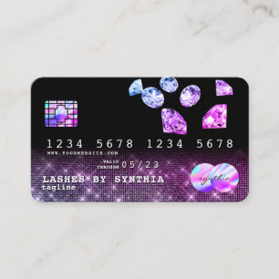 Unicorn Diamonds Glitter-creditcard - modern Visitekaartje