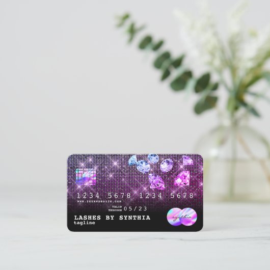 Unicorn Diamonds Parties scintillant de carte de c (Debout devant)
