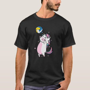 Unicorn die Volleyball Fable Creater Sport speelt T-shirt