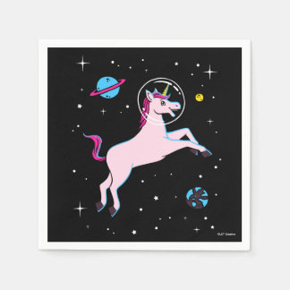Unicorn-dieren in de ruimte servet