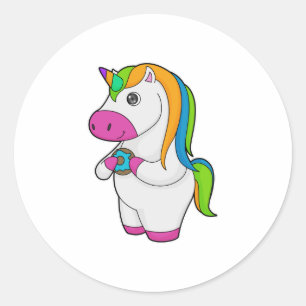 Unicorn Donut Ronde Sticker