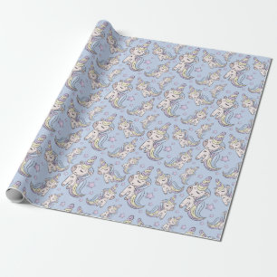 Unicorn Doodle Patroonverlooppapier Cadeaupapier