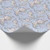 Unicorn Doodle Patroonverlooppapier Cadeaupapier (Hoek)