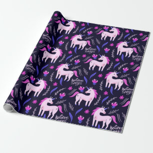 Unicorn Doodle Pattern Cadeaupapier
