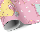 Unicorn Doodle Pattern Cadeaupapier (Rol Hoek)