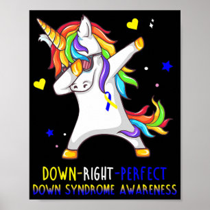 Unicorn Down Perfect Down Syndrome Awarenes Poster