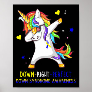 Unicorn Down Perfect Down Syndrome Awareness Poster