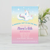 Unicorn Dream Birthday Uitnodiging (Staand voorkant)