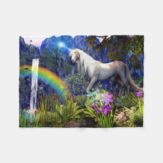 Unicorn Dream Fleece Blanket by DreamFlame 5D (Voorkant (Horizontaal))