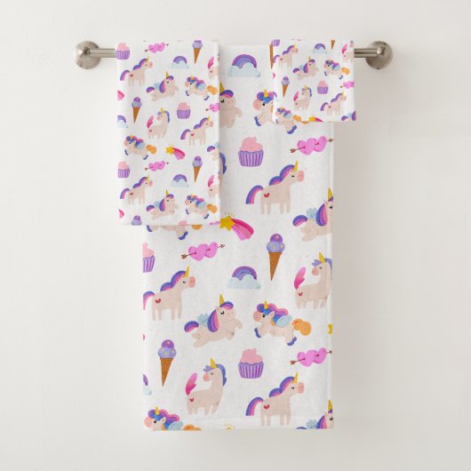 Unicorn Dreams Bath Towel Set (v.2) (En situation)