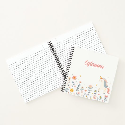 Unicorn Dreams & Flowery Schemes Notitieboek (Binnen)