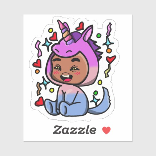 Unicorn Dress-up sticker (Feuille)