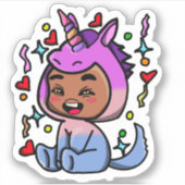 Unicorn Dress-up sticker (Devant)