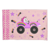 Unicorn Driving Monster Truck Kussensloop (Voorkant)