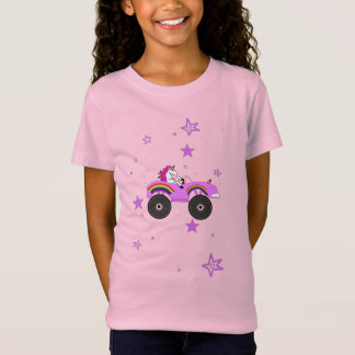 Unicorn Driving Monster Truck T-shirt