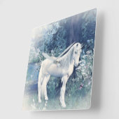 unicorn-droomklok vierkante klok (Hoek)
