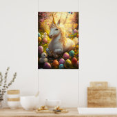 Unicorn Easter Egg Fantasy Poster (Keuken)