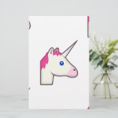 unicorn emoji briefpapier (Staand voorkant)