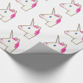 Unicorn emoji cadeaupapier (Hoek)