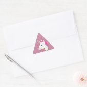 Unicorn emoji driehoek sticker (Envelop)