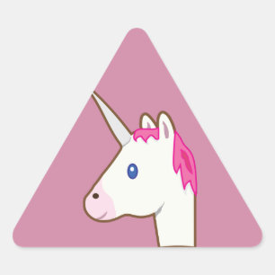 Unicorn emoji driehoek sticker