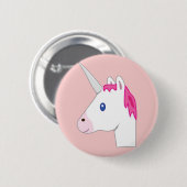 Unicorn emoji ronde button 5,7 cm (Voorkant /achterkant)