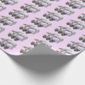 Unicorn en Butterflies Cadeaupapier (Hoek)