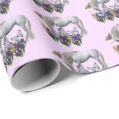 Unicorn en Butterflies Cadeaupapier (Rol Hoek)