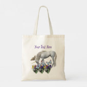Unicorn en Butterflies Fantasy Personalized Tote Bag (Achterkant)