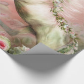 Unicorn en een Roos-cadeautje Cadeaupapier (Hoek)