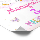Unicorn en Fairies welkom partijteken Magic party Poster (Hoek)