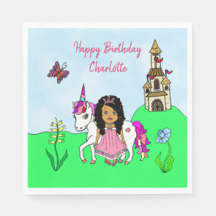 Unicorn en Fairy Personalized Birthday Party Servet