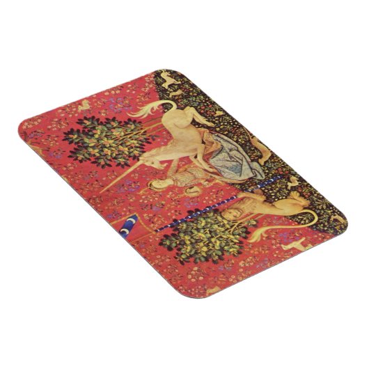 Unicorn en Maiden Medieval Tapestry Afbeelding Magneet (Rechterzijde)