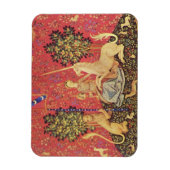 Unicorn en Maiden Medieval Tapestry Afbeelding Magneet (Verticaal)