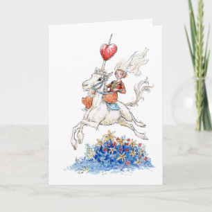 Unicorn en Princess Valentijn Card Kaart
