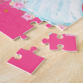 Unicorn en Prinses met Castle Letter Z Monogram Legpuzzel (Zijkant)