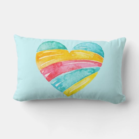 Unicorn en Rainbow Heart Kussen (Achterkant)